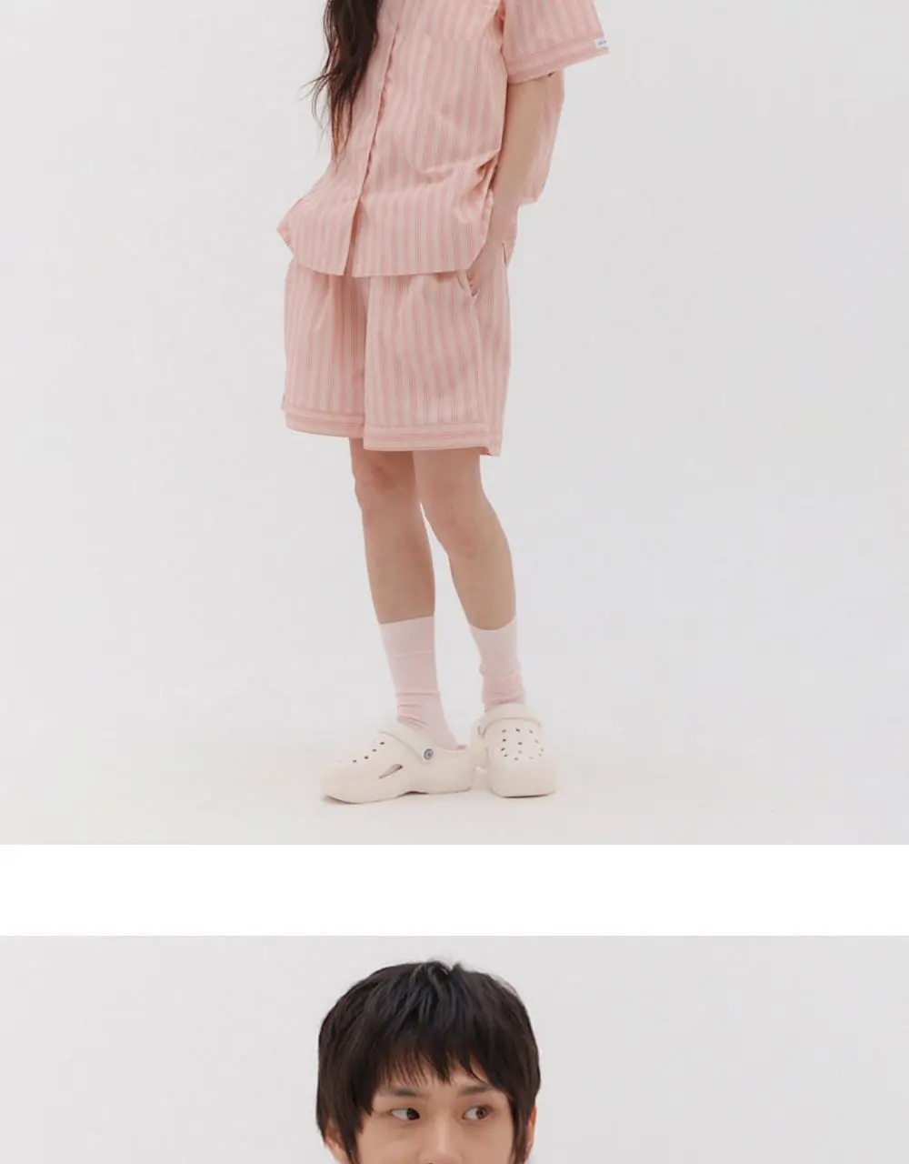 [곽민경 PICK] 오프아워 타이드리듬 글로시피치 반팔 잠옷 세트 (M / L / XL) 상세페이지 15